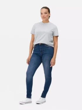 Skinny jeans med høy midje