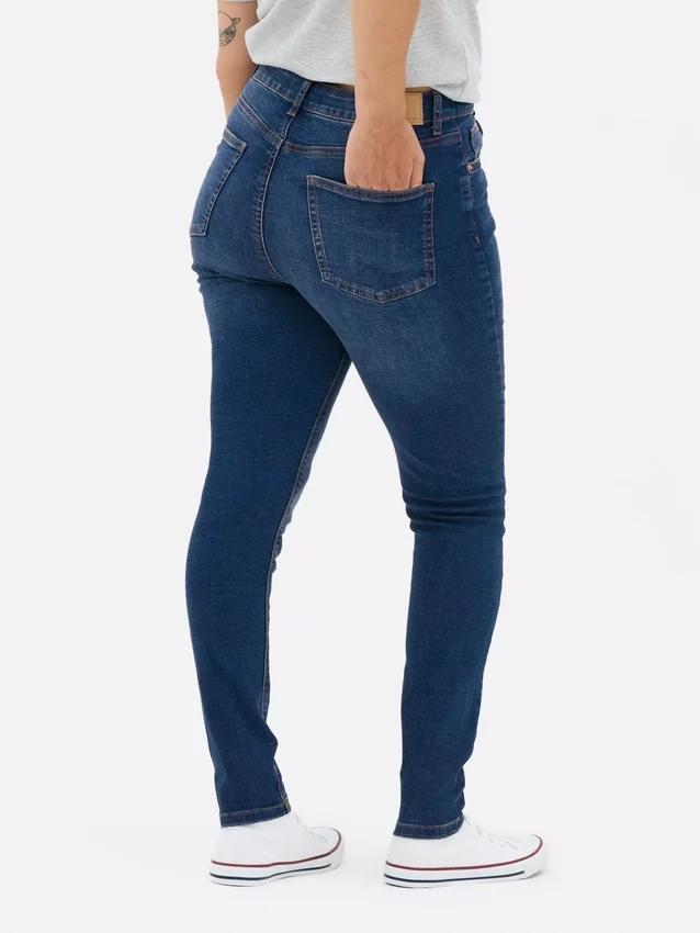 Skinny jeans med høy midje