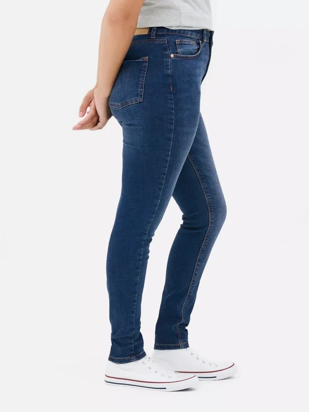 Skinny jeans med høy midje