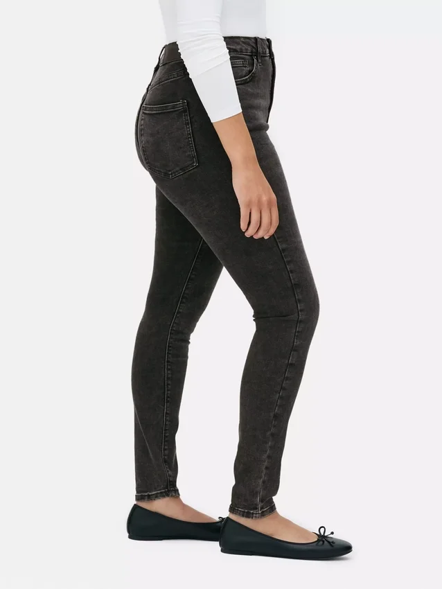 Skinny jeans med høy midje