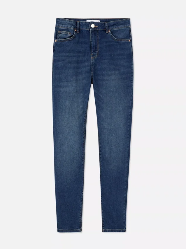 Skinny jeans med høy midje