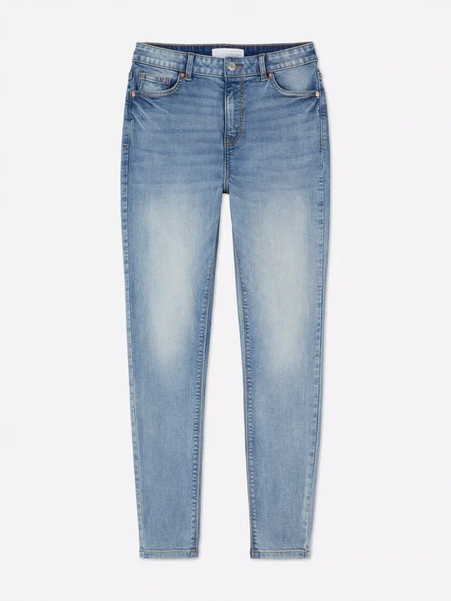 Skinny jeans med høy midje