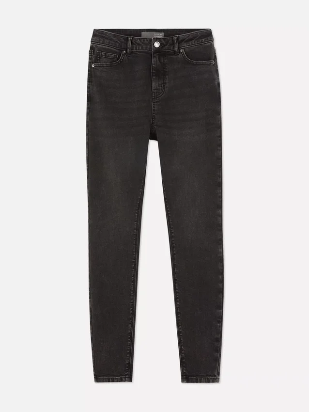 Skinny jeans med høy midje