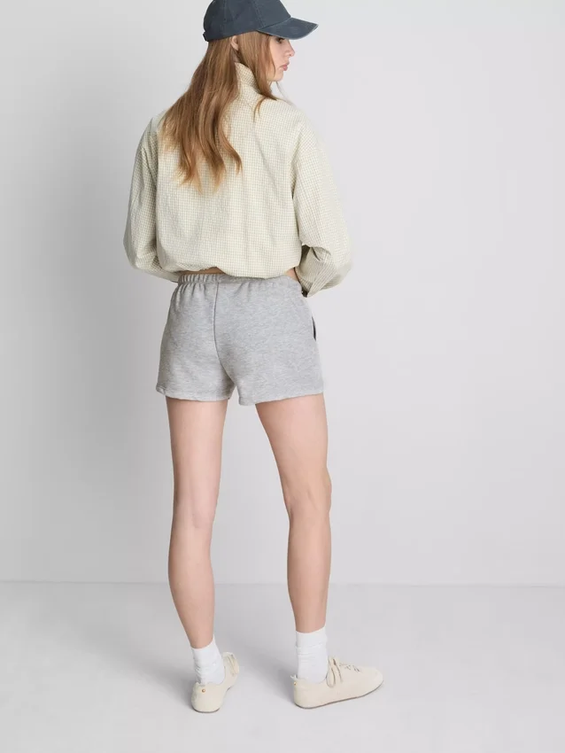 Skinny jersey-shorts med høyt bomullsinnhold