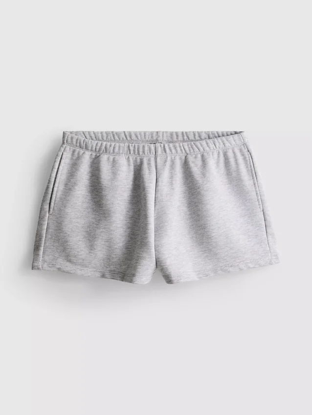 Skinny jersey-shorts med høyt bomullsinnhold