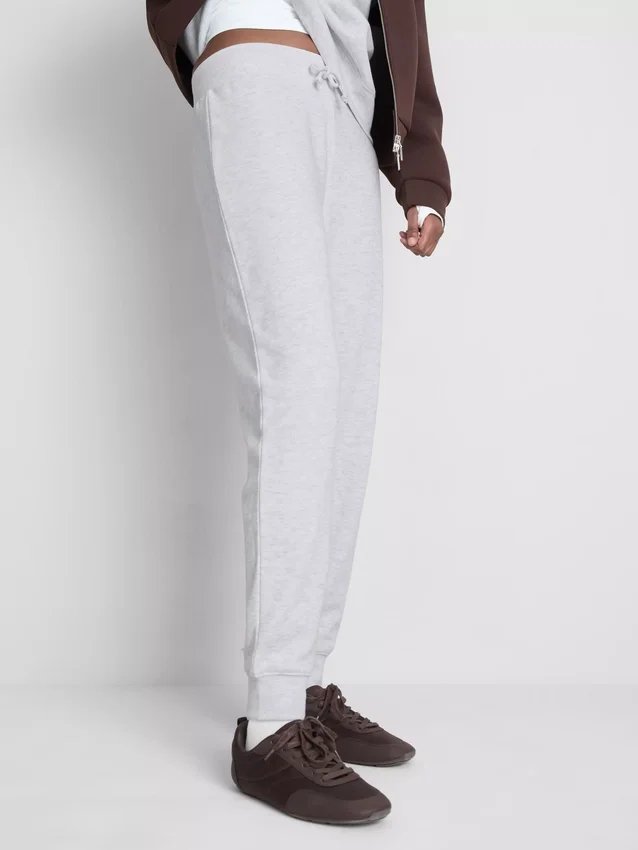 Skinny joggebukser i bomullsblanding