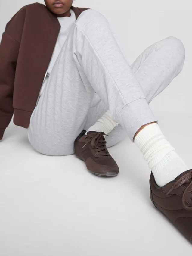 Skinny joggebukser i bomullsblanding