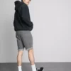 Slim-fit denimshorts med middels høy midje