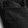 Slim-fit denimshorts med middels høy midje