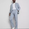 Slim fit-dressbukser med dobby-struktur