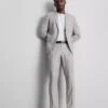 Slim fit-dressbukser med dobby-struktur