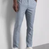 Slim fit-dressbukser med dobby-struktur