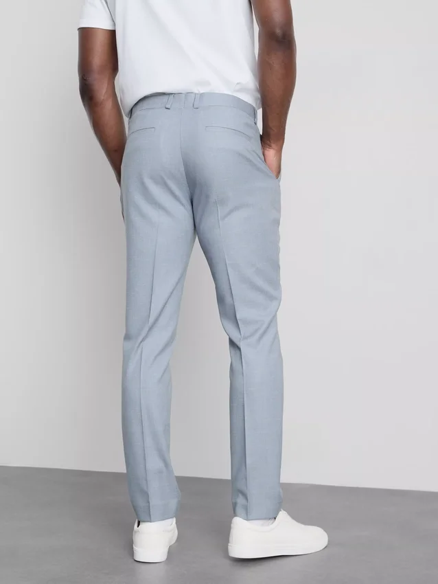Slim fit-dressbukser med dobby-struktur