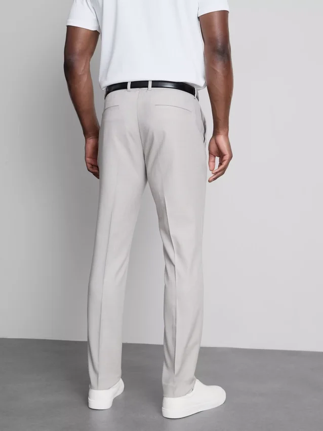 Slim fit-dressbukser med dobby-struktur
