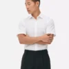 Slim fit-skjorte med korte ermer