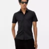 Slim fit-skjorte med korte ermer