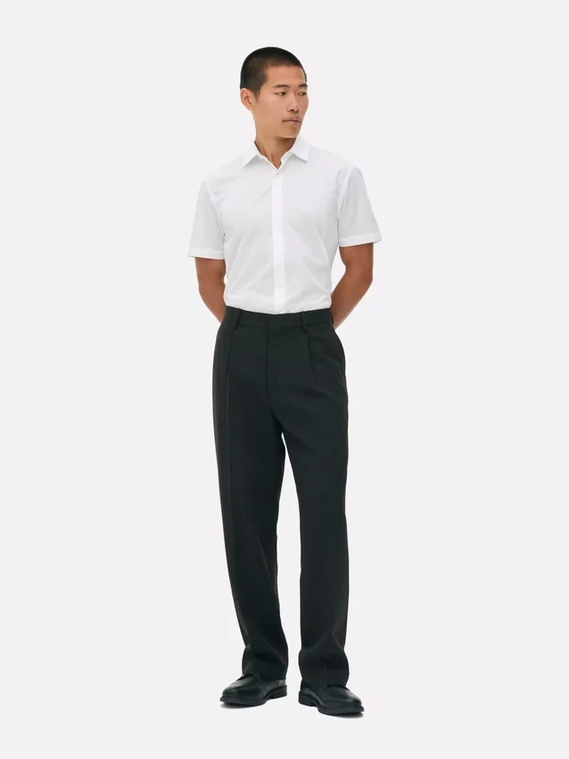 Slim fit-skjorte med korte ermer