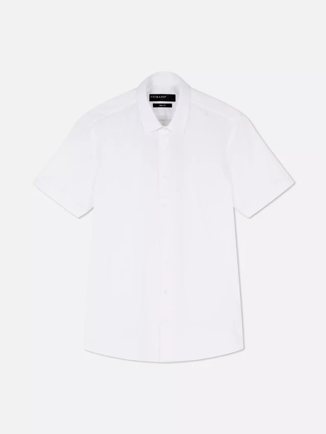 Slim fit-skjorte med korte ermer
