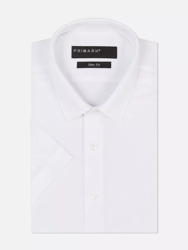 Slim fit-skjorte med korte ermer