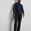 Slim fit-skjorte med stretch og knapper