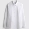 Slim fit-skjorte med stretch og knapper