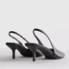Slingback-høyhælte sko i imitert skinn