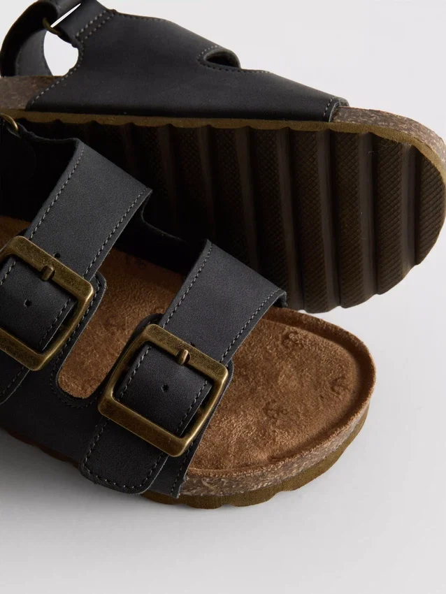 Slingback-sandaler med stropper med to spenner