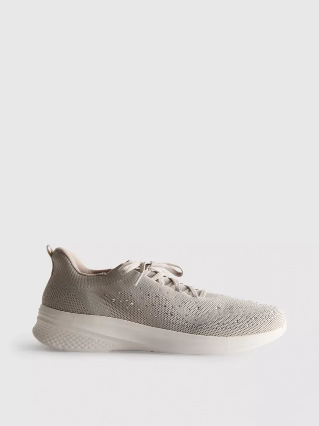 Slip-on-sneakers med diamanté-detaljer