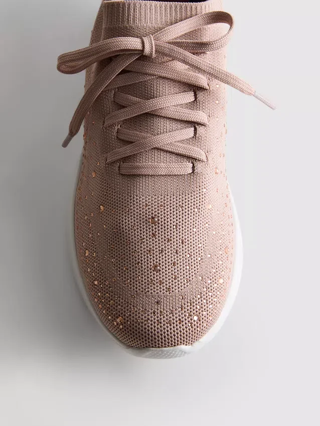 Slip-on-sneakers med diamanté-detaljer