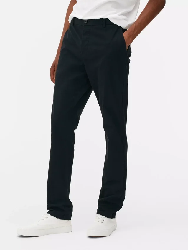 Smal passform, stretch-chinoer