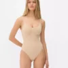 Sømløs bodysuit med rund hals og Shapewear-effekt