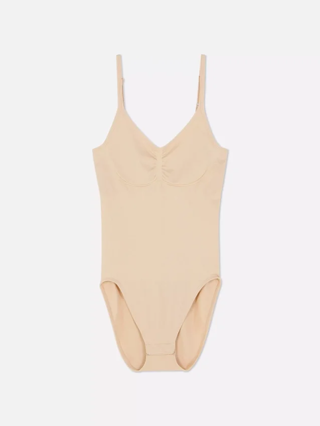 Sømløs bodysuit med rund hals og Shapewear-effekt