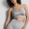 Sømløs, høyglanset aktiv crop-top