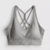 Sømløs, høyglanset aktiv crop-top
