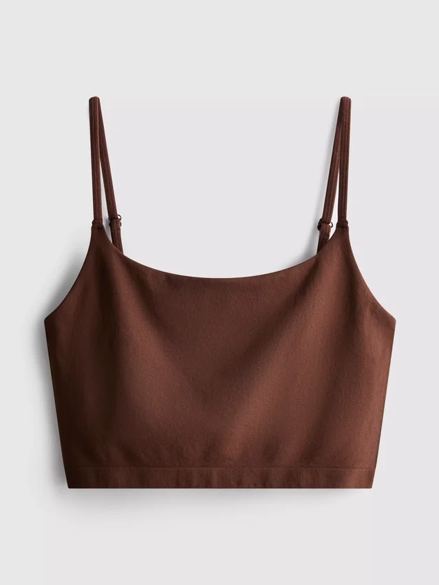 Sømløs, kort cami-top