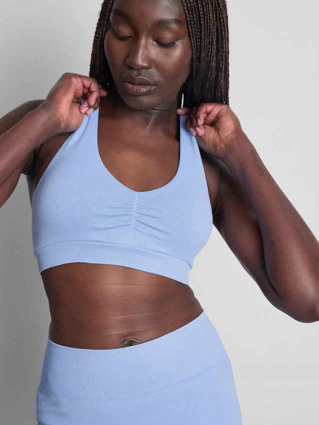 Sømløs, stroppet aktiv crop-top