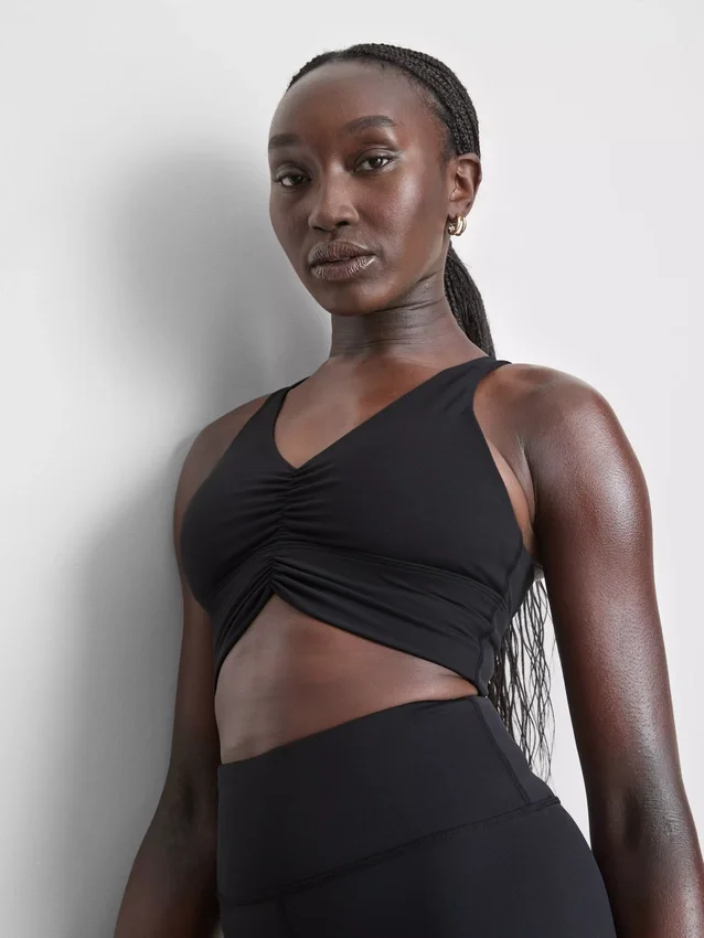 Smørmyk, rynket crop-top