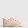Sneakers i jute med flatform