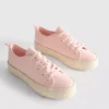 Sneakers i jute med flatform