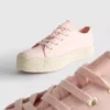 Sneakers i jute med flatform