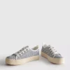 Sneakers i jute med flatform