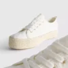Sneakers i jute med flatform