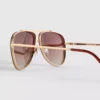Solbriller i aviator-stil av metall