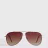 Solbriller i aviator-stil av metall