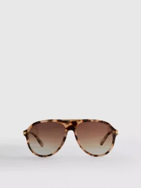 Solbriller i aviator-stil med metallkanter