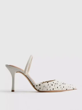 Spisse pumps med prikkemønster
