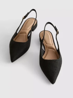 Spisse slingback-mules