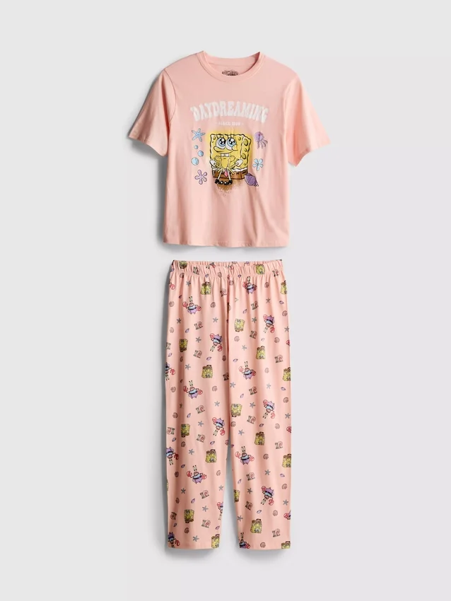 SpongeBob SquarePants-pysjamaser i bomull med figurmotiv