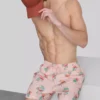 Strandshorts med flamingo-mønster