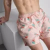 Strandshorts med flamingo-mønster